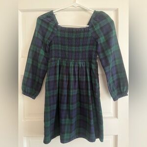 Girl's Plaid Long Sleeve Dress